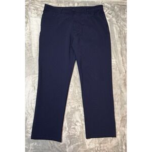 PGA Tour Mens Golf Pants Navy Blue 38x30 Straight Leg Techwear Country Club